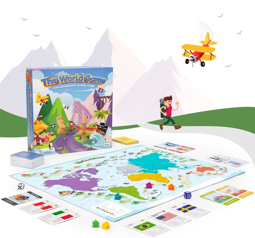 Race around the world in The World Game! Board Games Journal